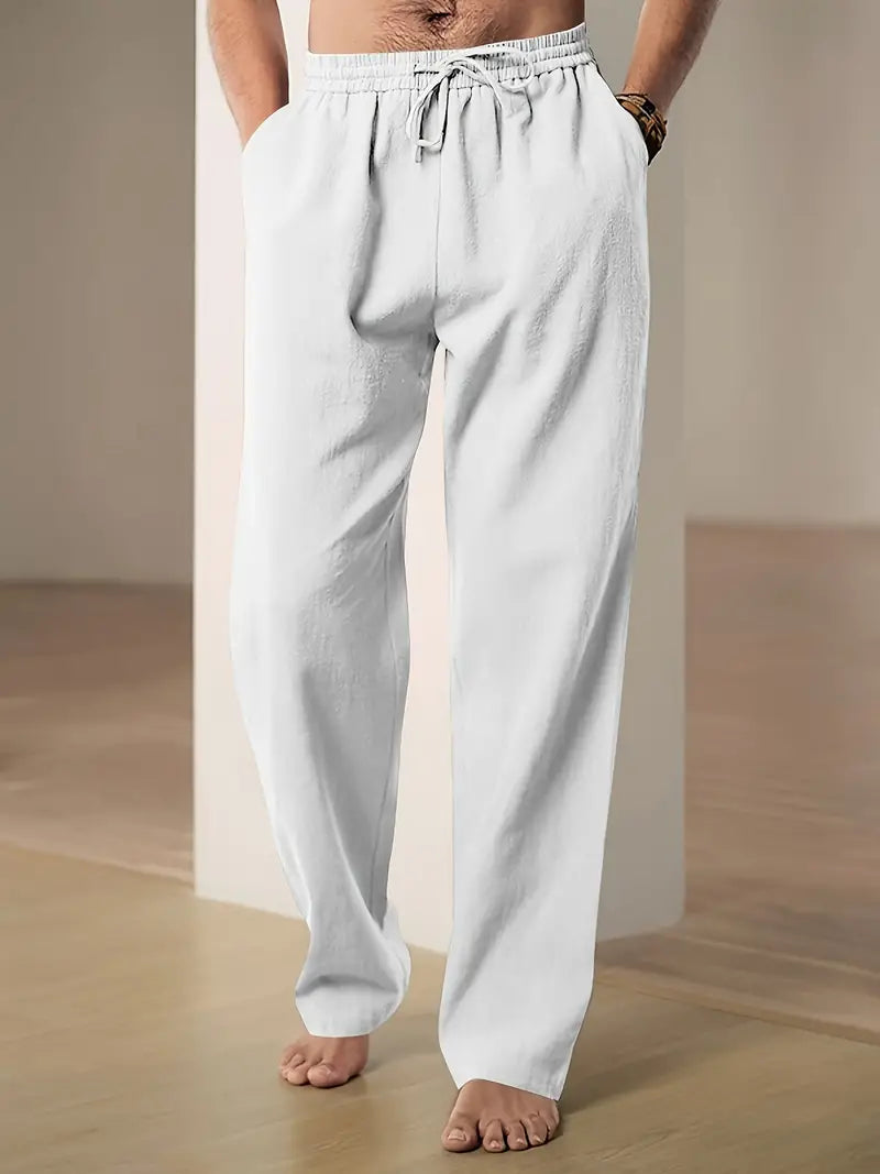Matteo | Men's Straight Leg Linen Pants