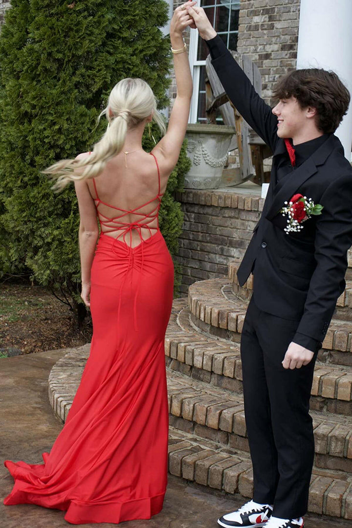 Serena | Lace-Up Back Mermaid Maxi Bridesmaid Dress