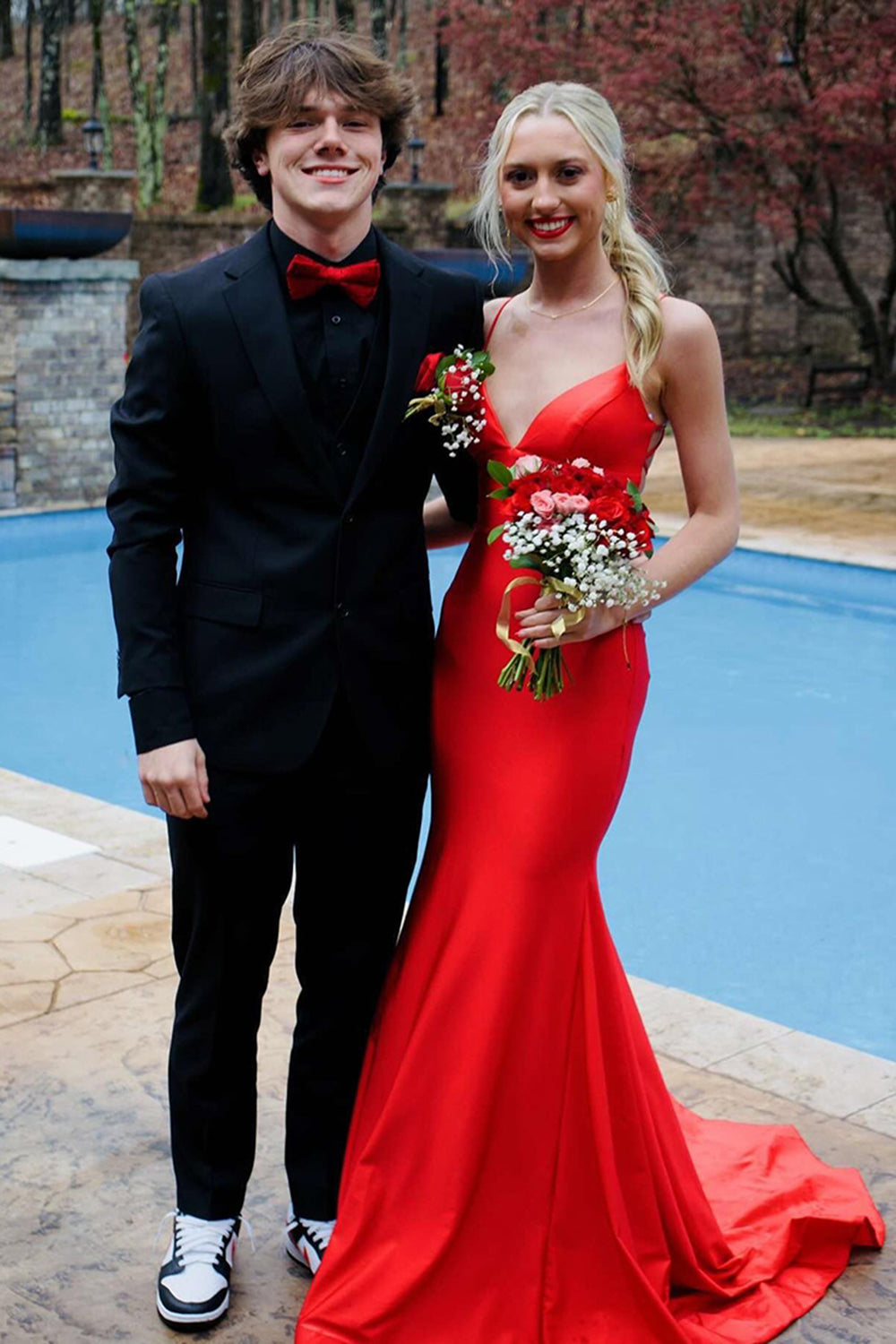 Serena | Lace-Up Back Mermaid Maxi Bridesmaid Dress