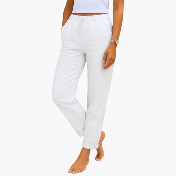 Isla | Women's High Waisted Linen Pants