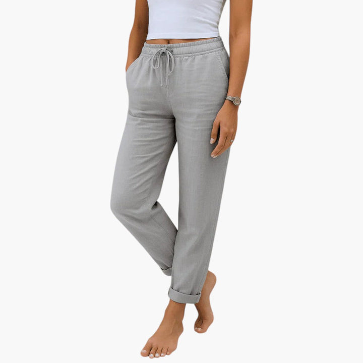 Isla | Women's High Waisted Linen Pants