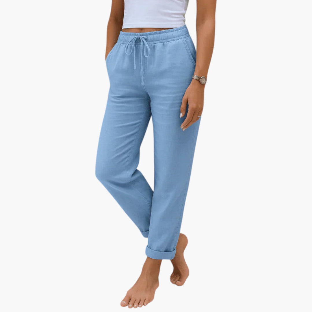 Isla | Women's High Waisted Linen Pants
