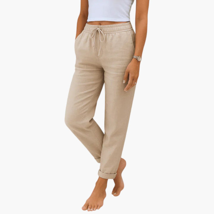 Isla | Women's High Waisted Linen Pants