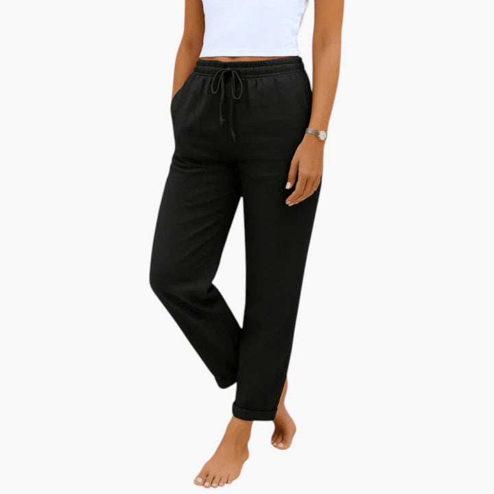 Isla | Women's High Waisted Linen Pants