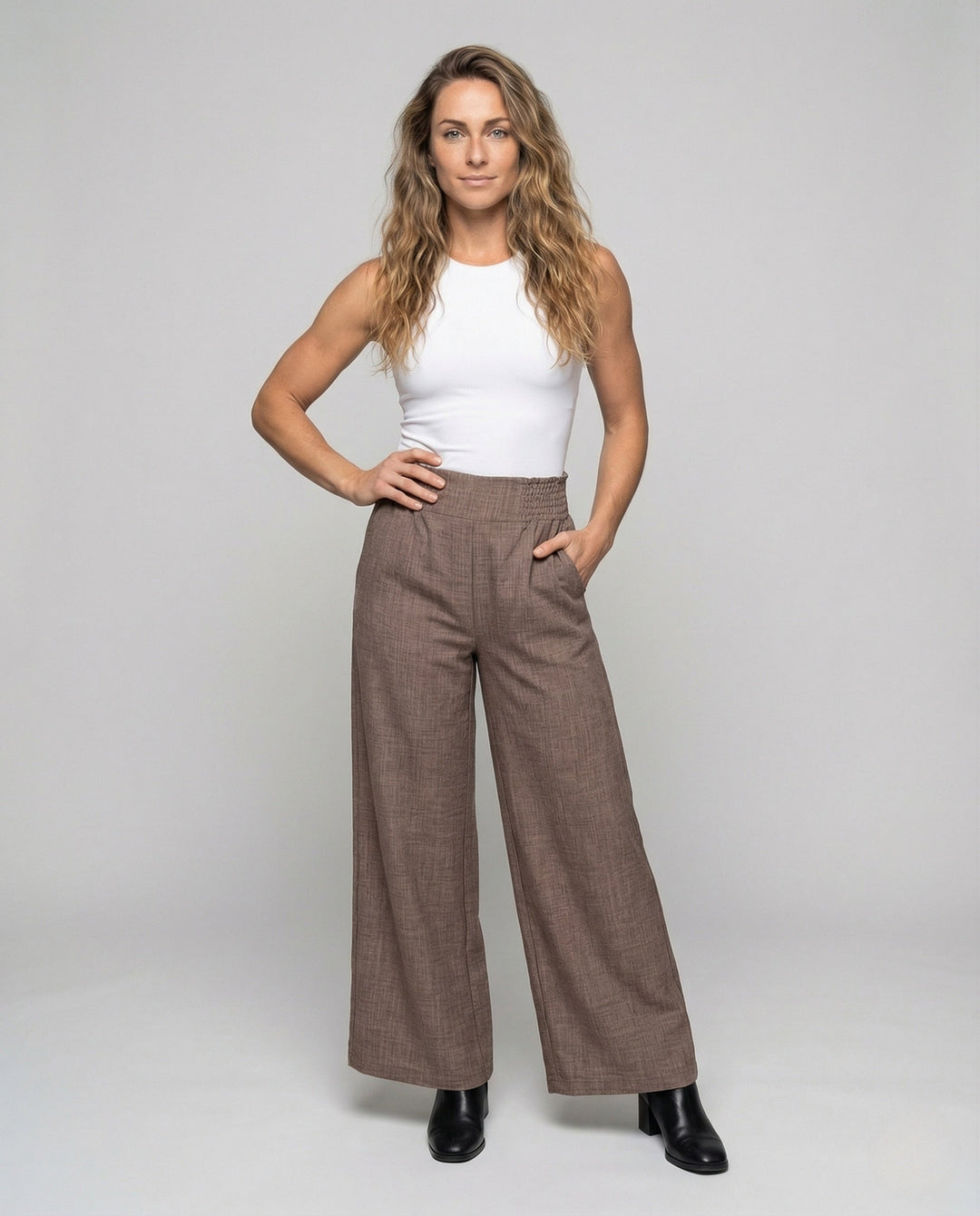 Aurelia | Women's Wide Leg Linen Pants