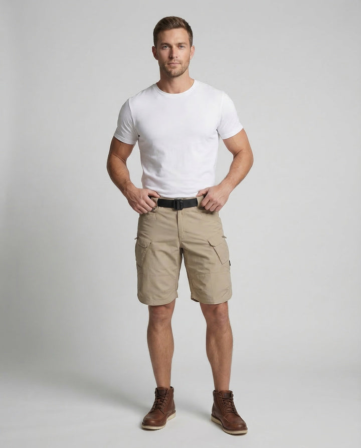 Stirling | Men's Belted Ripstop Cargo Shorts Multi-Pocket