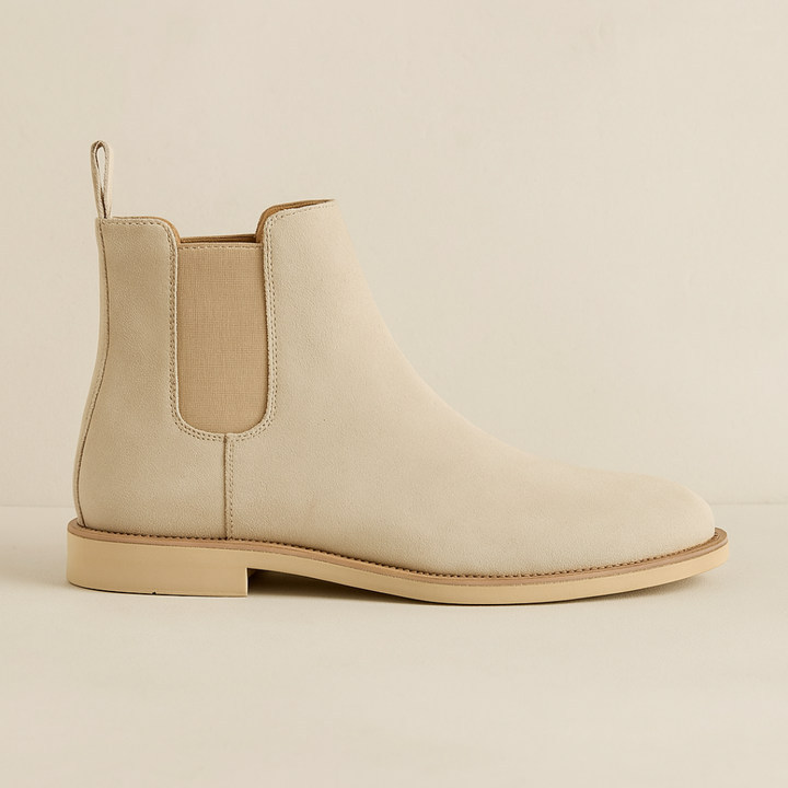 Rave | Classic Suede Elastic Panel Chelsea Boots