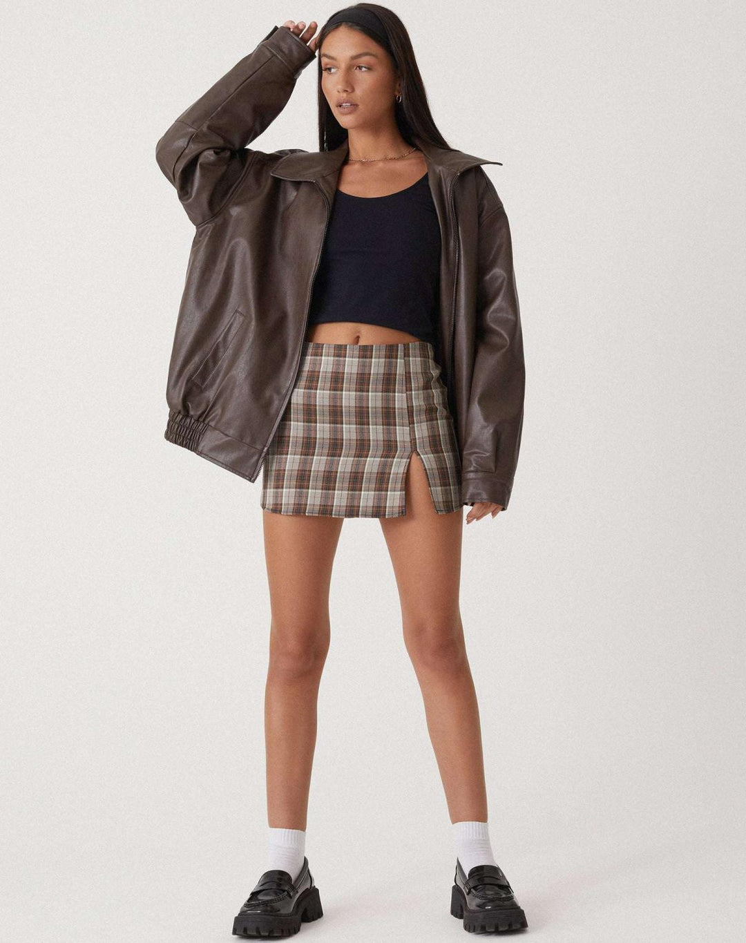 Robbie | Oversized Faux Leather Women's Bomber Jacket