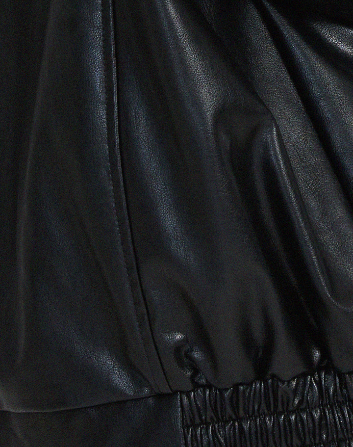 Robbie | Oversized Faux Leather Women's Bomber Jacket