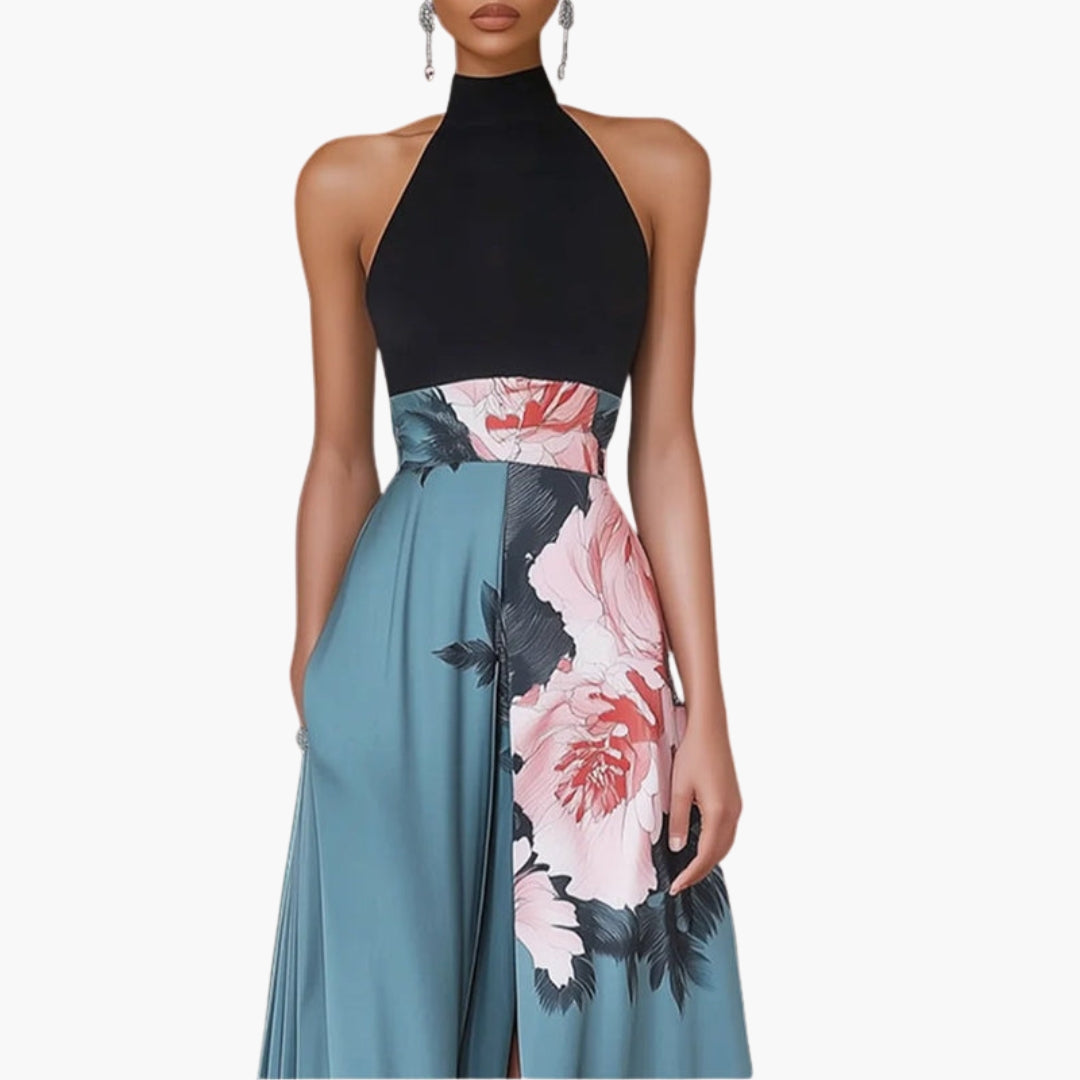 Elena | Elegant Maxi Dress with Halter Top