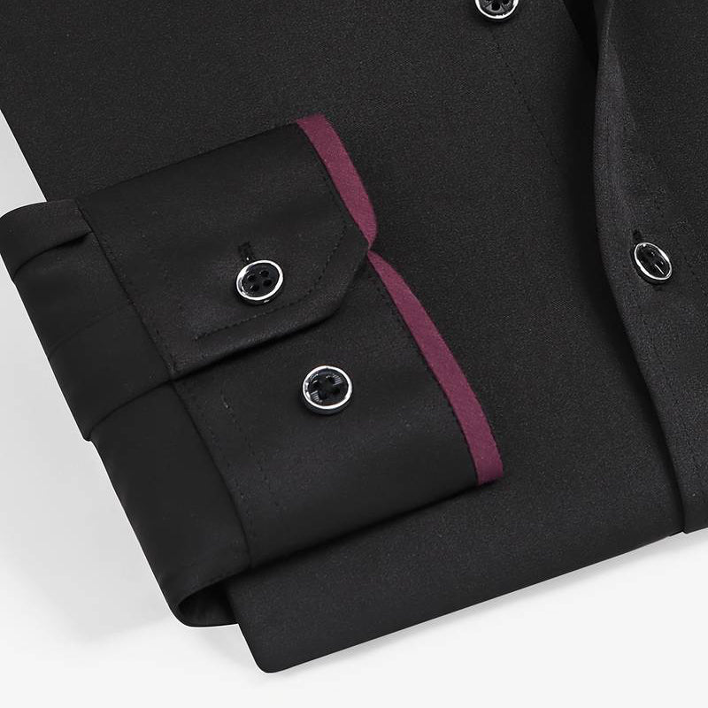 Russo | Contrast Collar Men's Smart-Casual Shirt with Piped Cuffs
