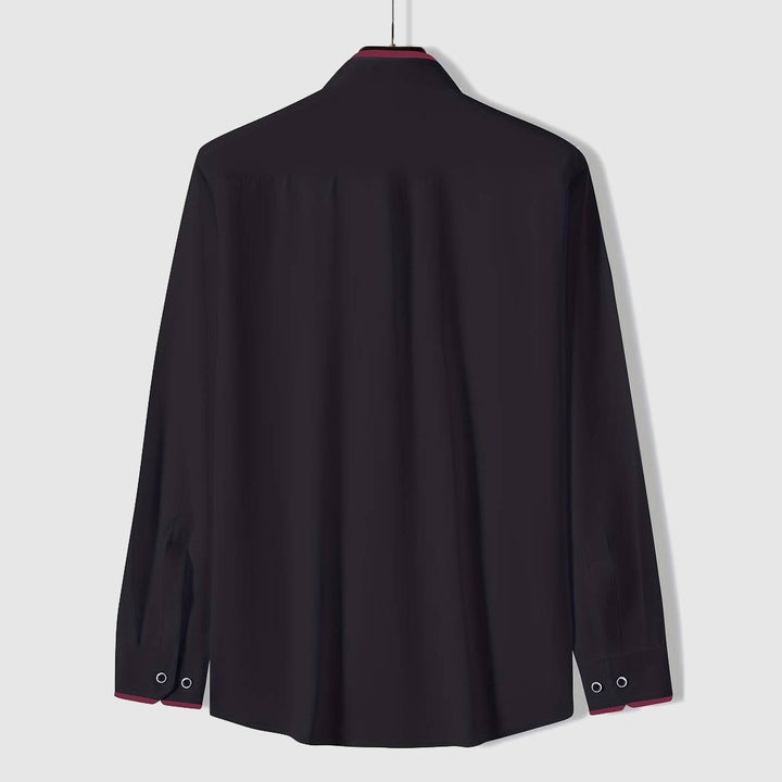 Russo | Contrast Collar Men's Smart-Casual Shirt with Piped Cuffs