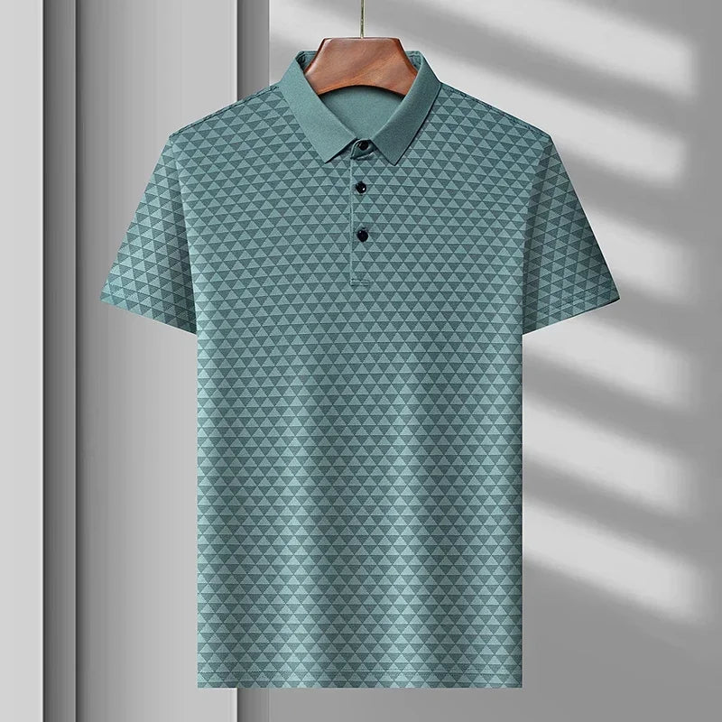 Felix | Men's Geometric Print Short Sleeve Polo
