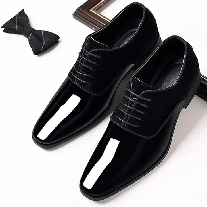 Onyx | Suede and Patent Leather Lace Up Mens Oxford Shoes