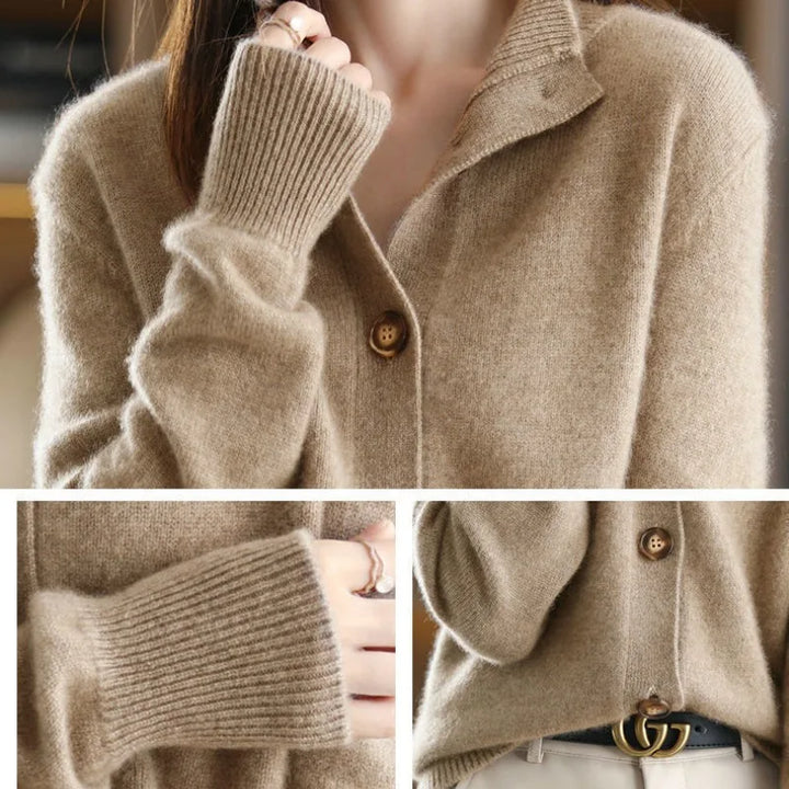 Celeste | Lapel Collar Button-Through Women's Cardigan