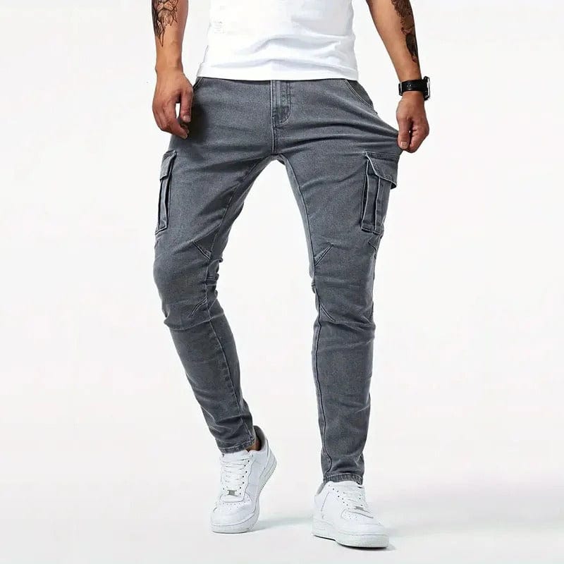 Mason | Denim Stretch Cargo Pants