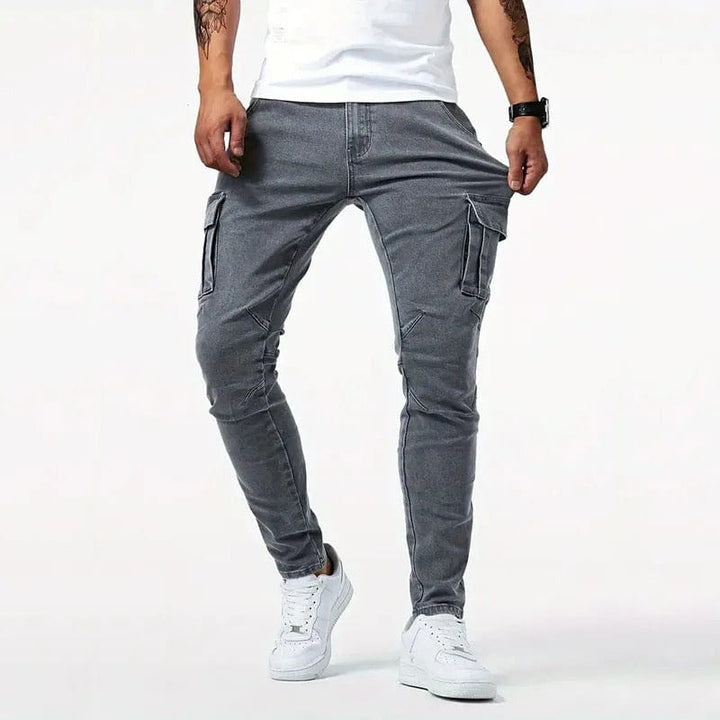 Mason | Denim Stretch Cargo Pants