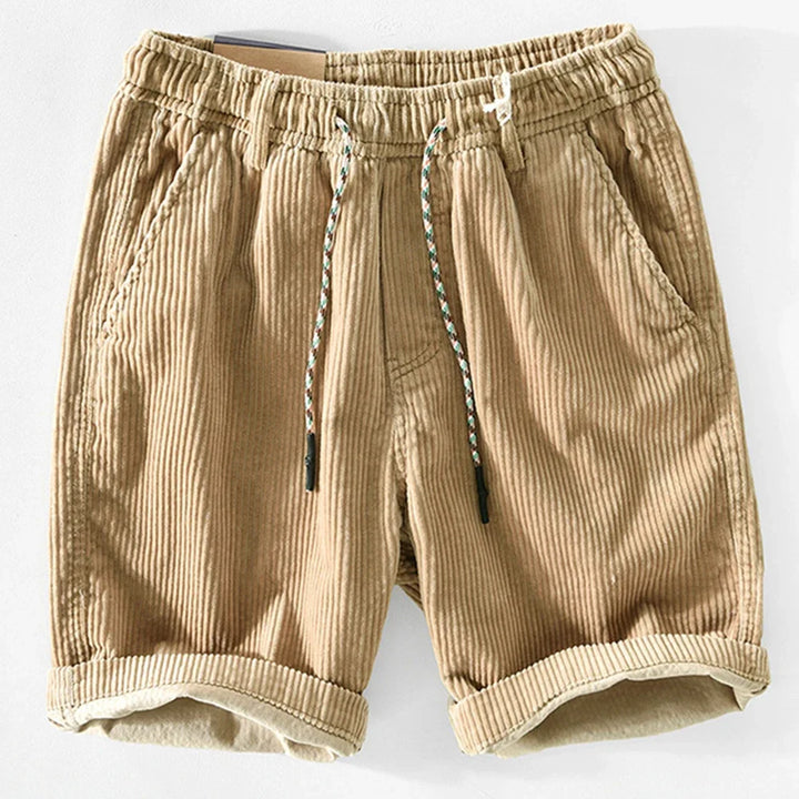 Cord | Drawstring Corduroy Relaxed Fit Mens Shorts