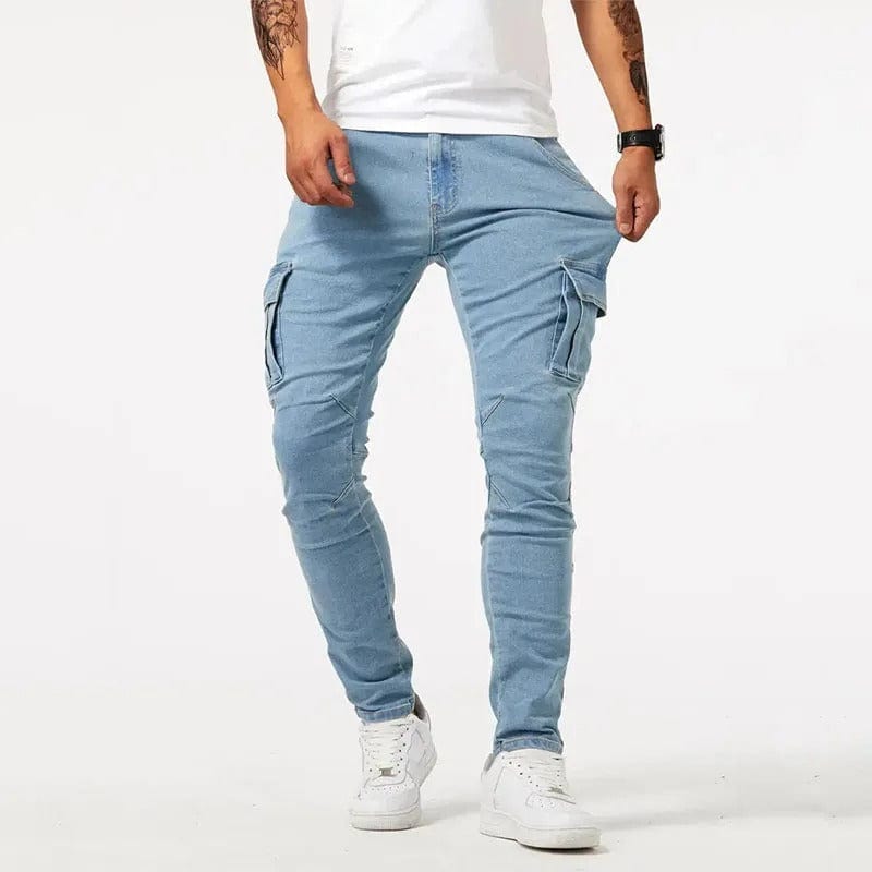 Mason | Denim Stretch Cargo Pants