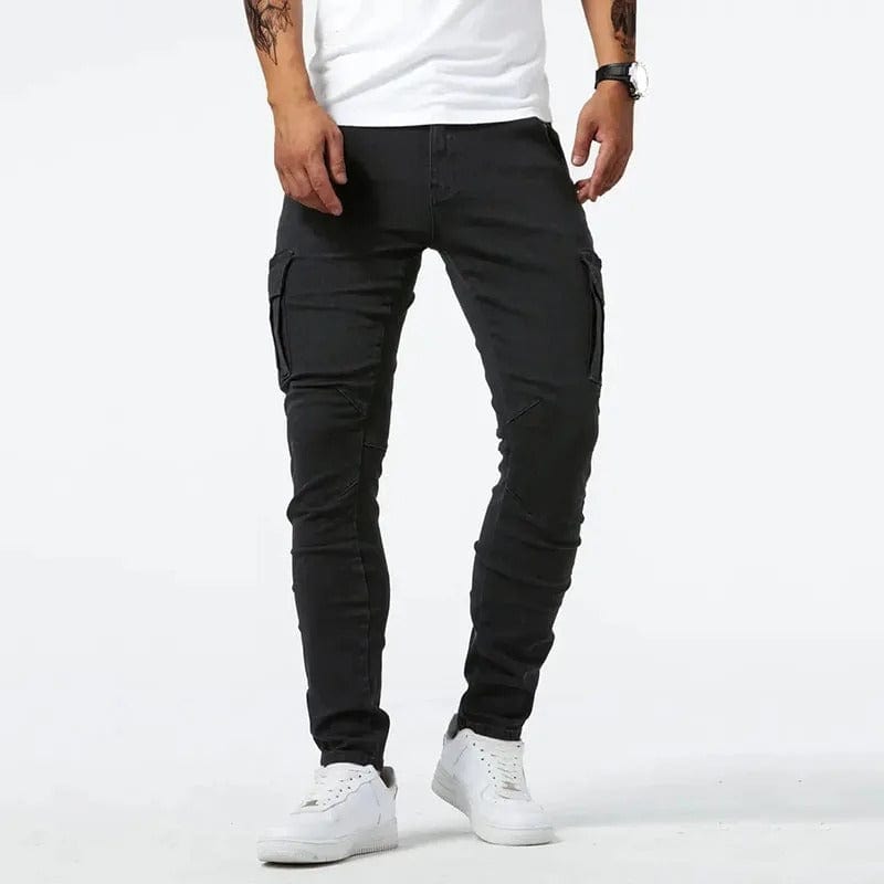 Mason | Denim Stretch Cargo Pants