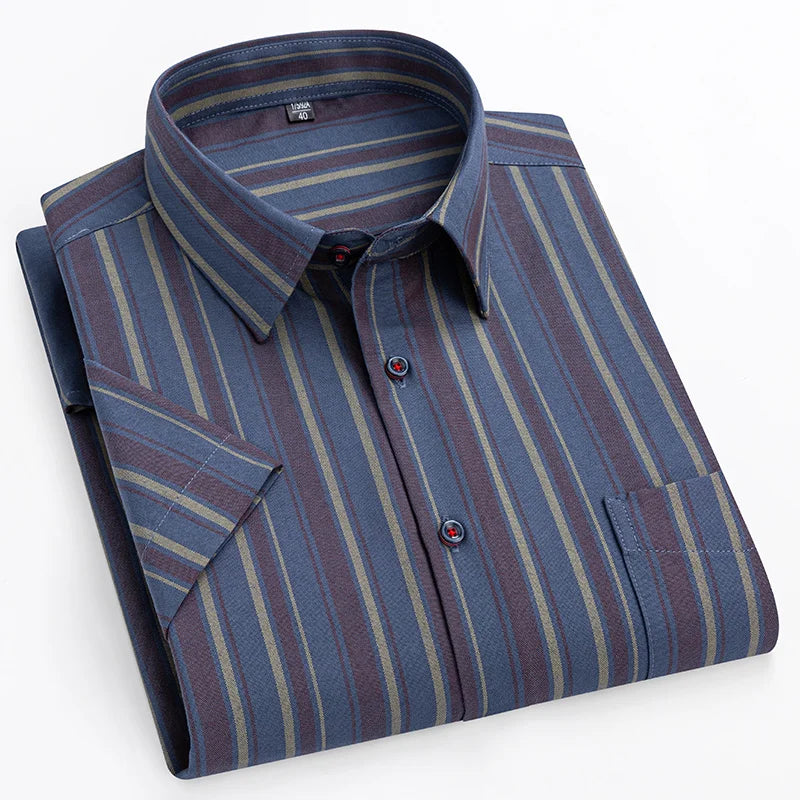 Caleb | Striped Oxford Button-Down Shirt