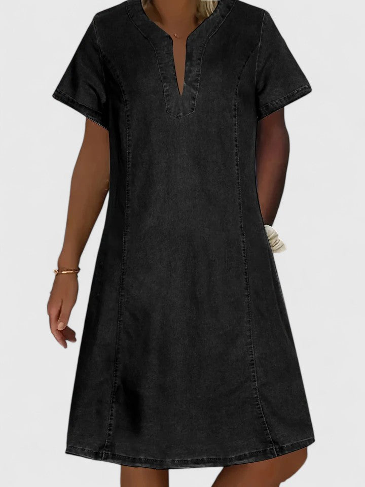 Wrangler | V-Notch Pocket Denim Mini Summer Dress