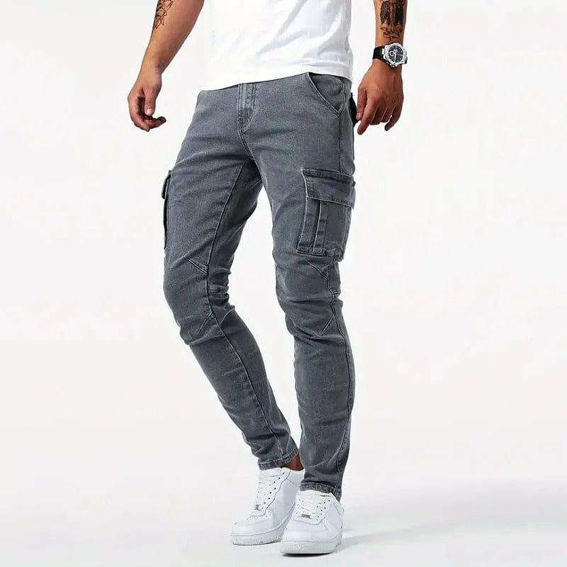 Mason | Denim Stretch Cargo Pants