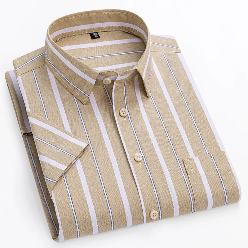 Caleb | Striped Oxford Button-Down Shirt