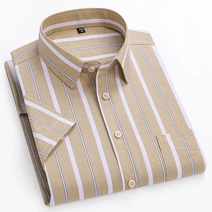Caleb | Striped Oxford Button-Down Shirt