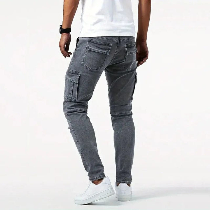 Mason | Denim Stretch Cargo Pants