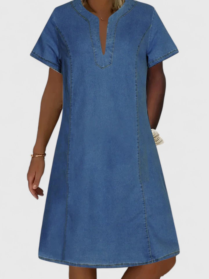 Wrangler | V-Notch Pocket Denim Mini Summer Dress