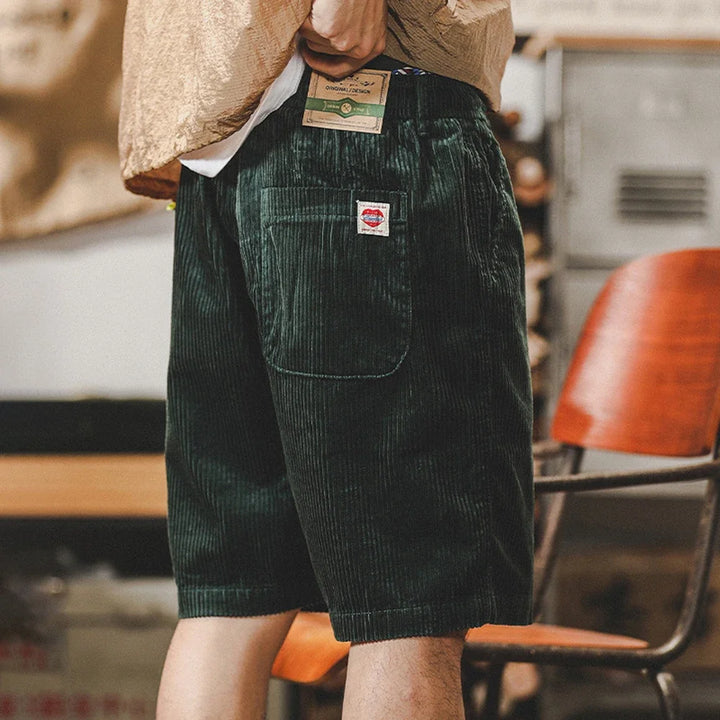 Cord | Drawstring Corduroy Relaxed Fit Mens Shorts