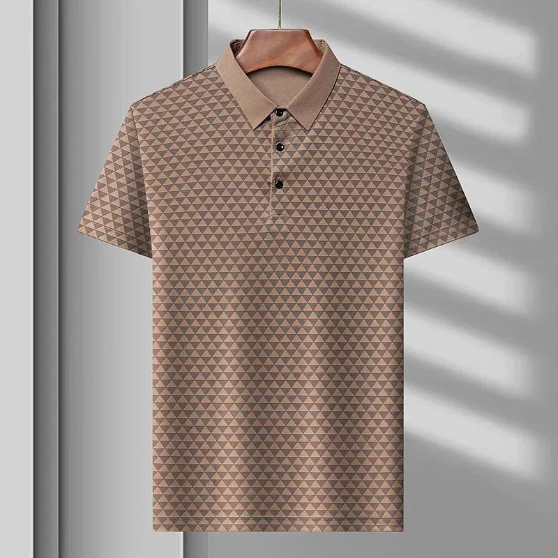 Felix | Men's Geometric Print Short Sleeve Polo