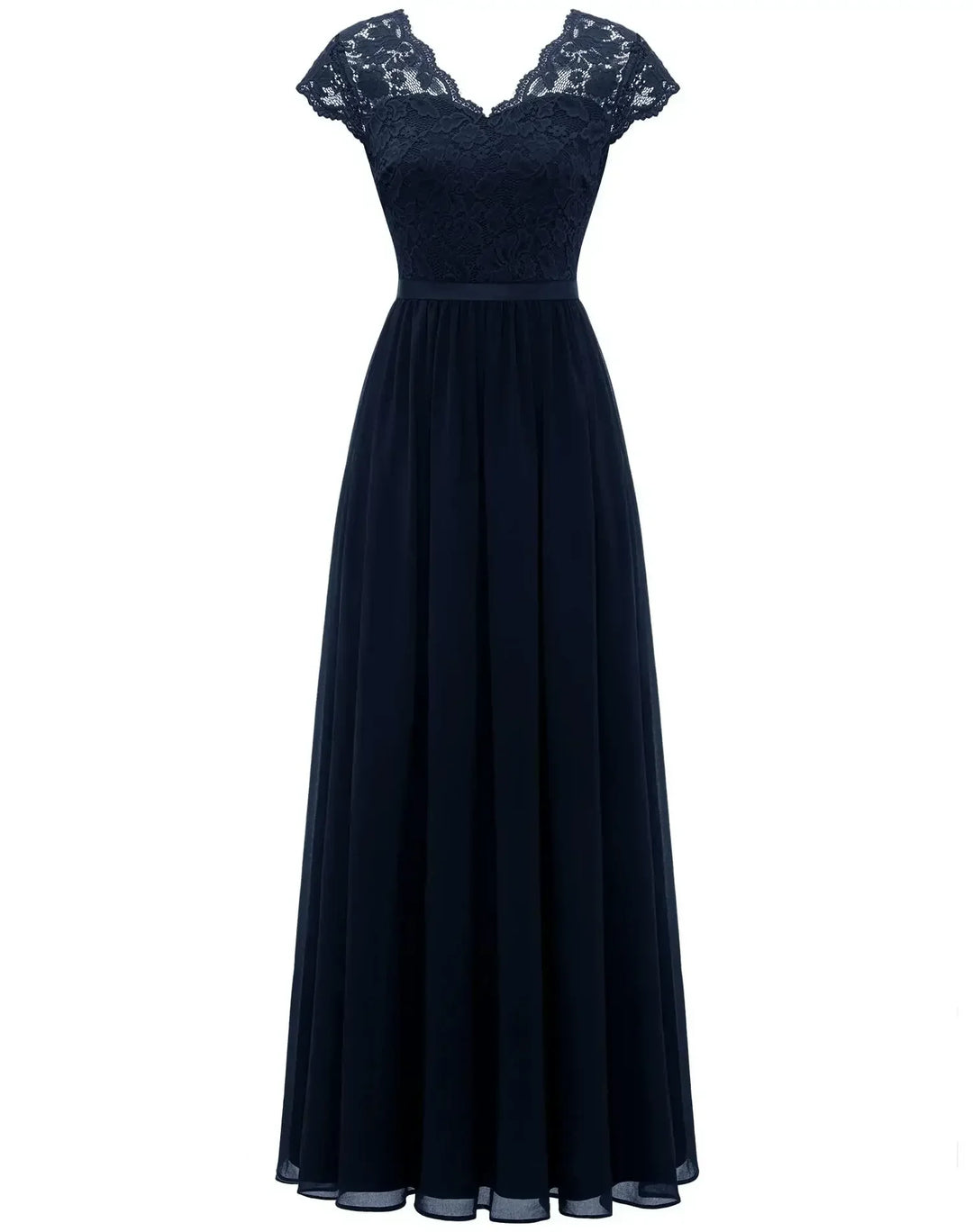 Renata | Lace Bodice Long Sleeve Maxi Fall Wedding Guest Dress