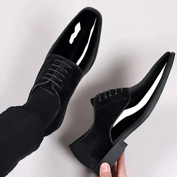 Onyx | Suede and Patent Leather Lace Up Mens Oxford Shoes
