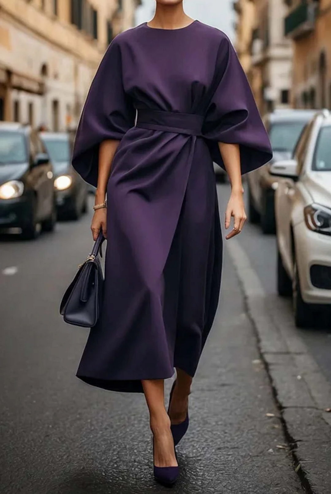 Amara | Minimalist Belted Wedding Guest Dress
