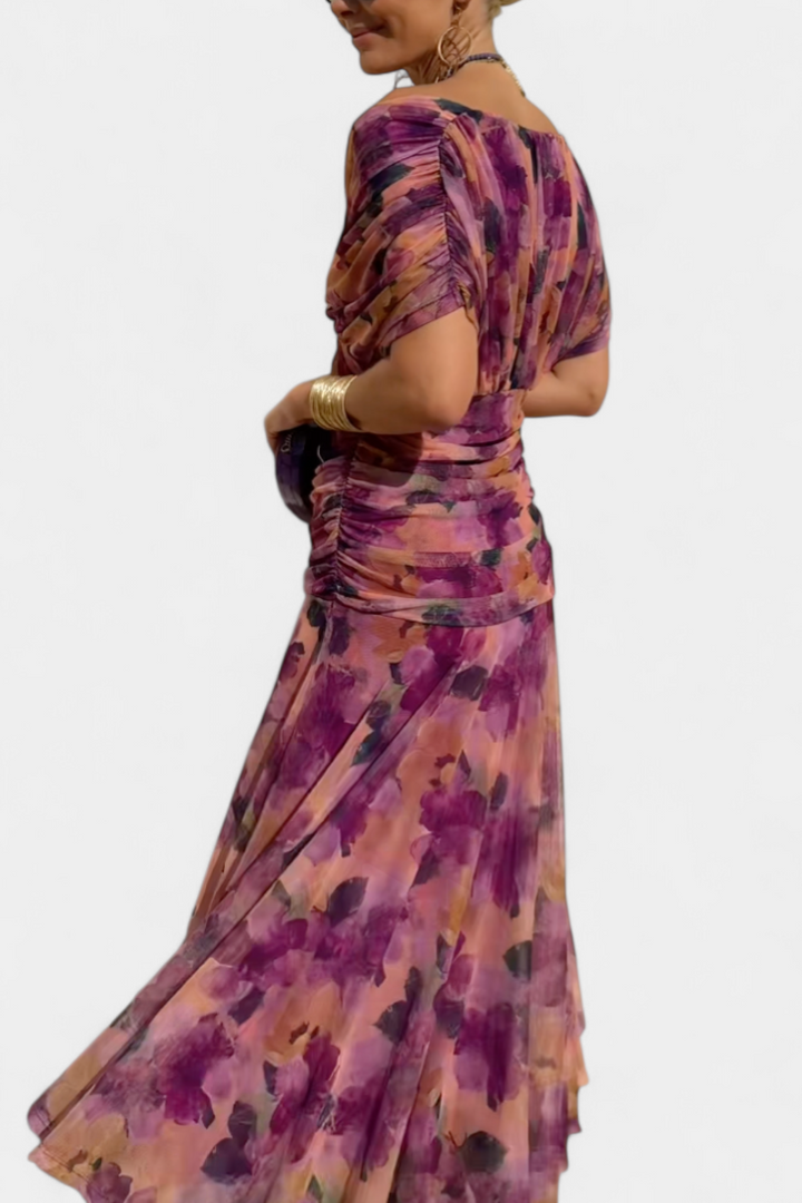 Amara | Elegant Off-Shoulder Wedding Guest Dress