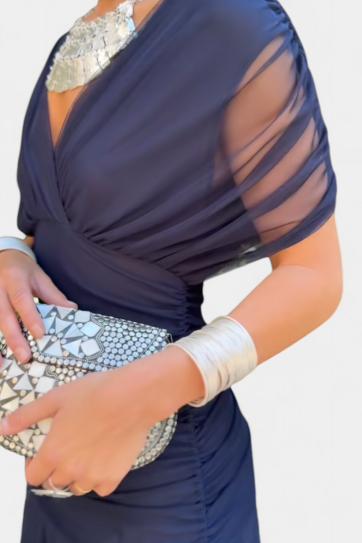 Amara | Elegant Off-Shoulder Wedding Guest Dress