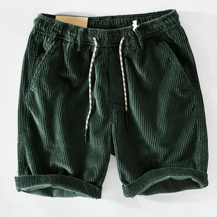 Cord | Drawstring Corduroy Relaxed Fit Mens Shorts