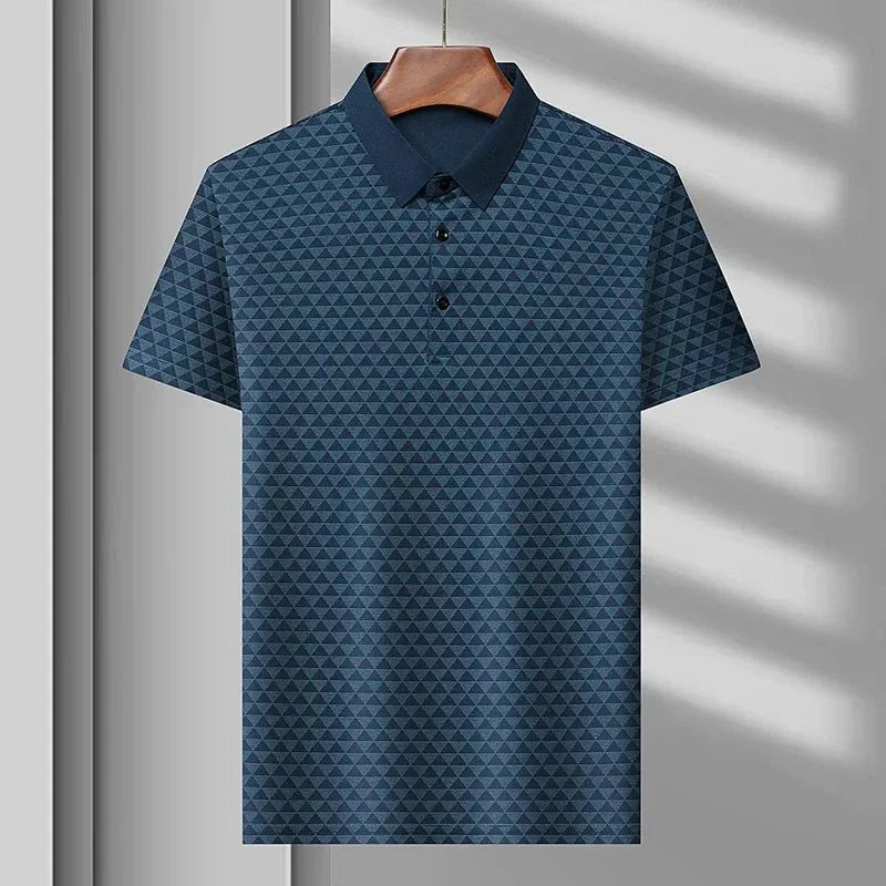 Felix | Men's Geometric Print Short Sleeve Polo