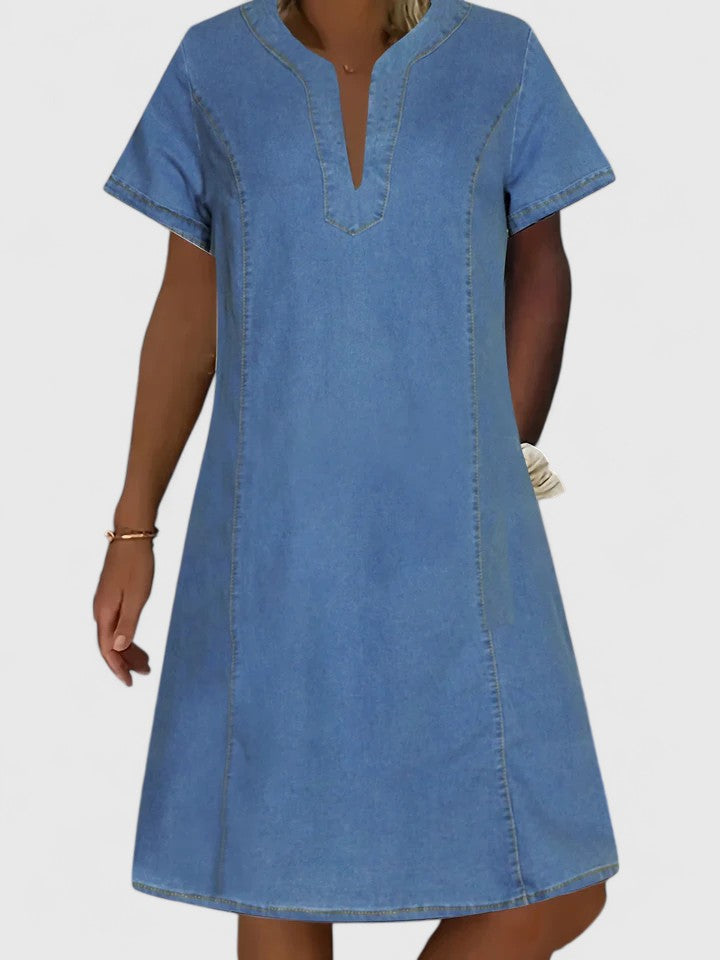 Wrangler | V-Notch Pocket Denim Mini Summer Dress