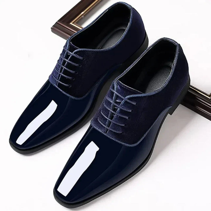 Onyx | Suede and Patent Leather Lace Up Mens Oxford Shoes