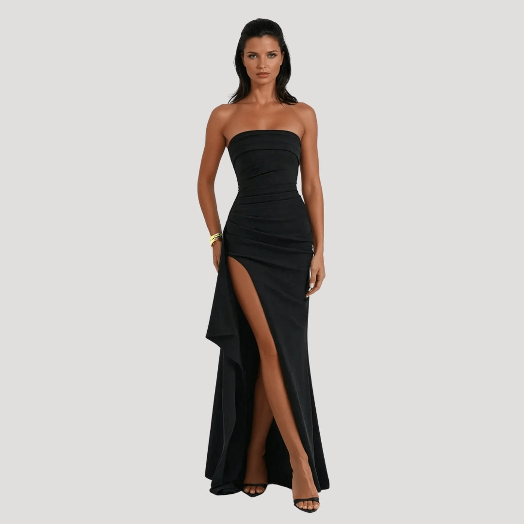 Aria | Strapless High-Slit Wedding Guest Dress