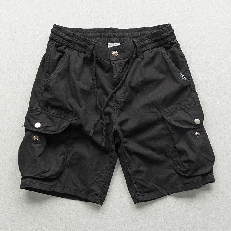 Rocco | Men's Drawstring Cargo Shorts with Flap Pockets