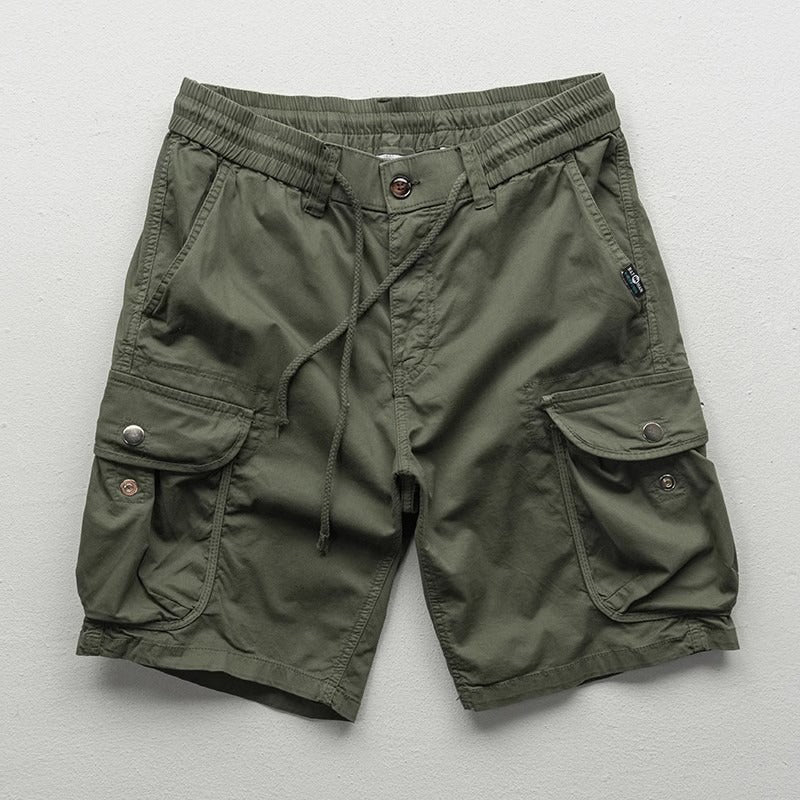 Rocco | Men's Drawstring Cargo Shorts with Flap Pockets
