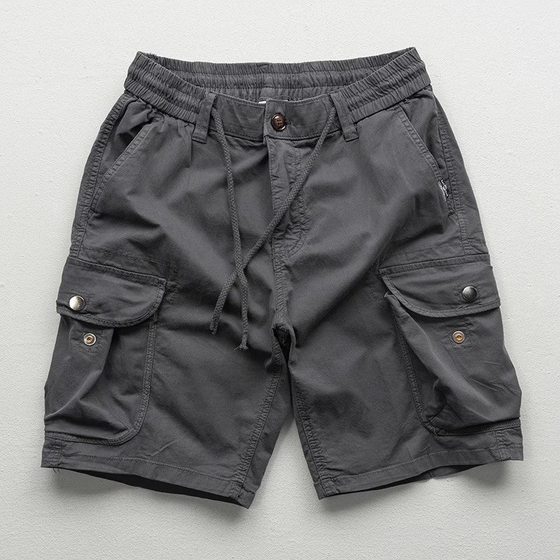 Rocco | Men's Drawstring Cargo Shorts with Flap Pockets