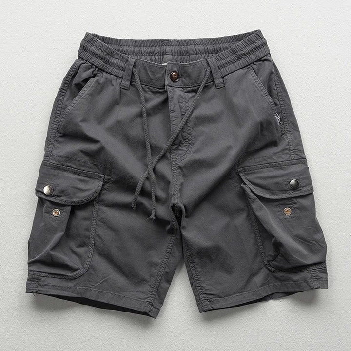 Rocco | Men's Drawstring Cargo Shorts with Flap Pockets