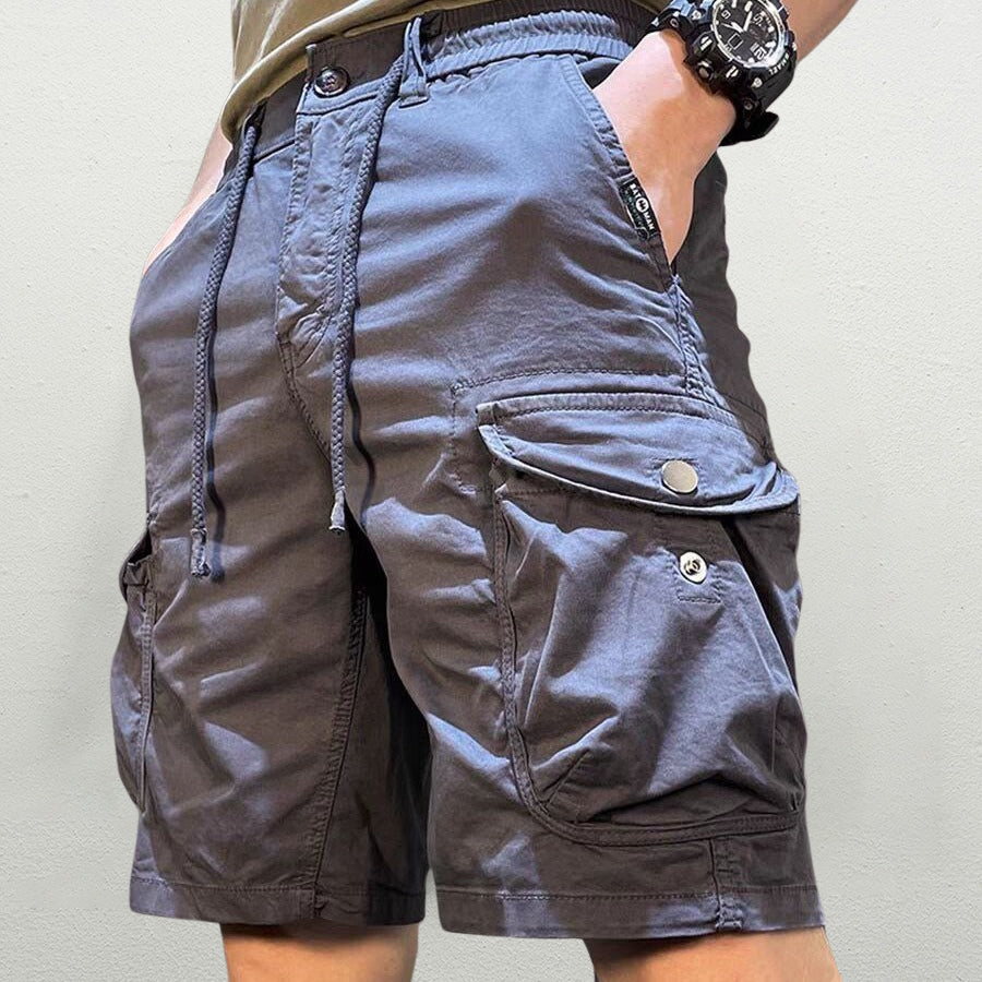 Rocco | Men's Drawstring Cargo Shorts with Flap Pockets