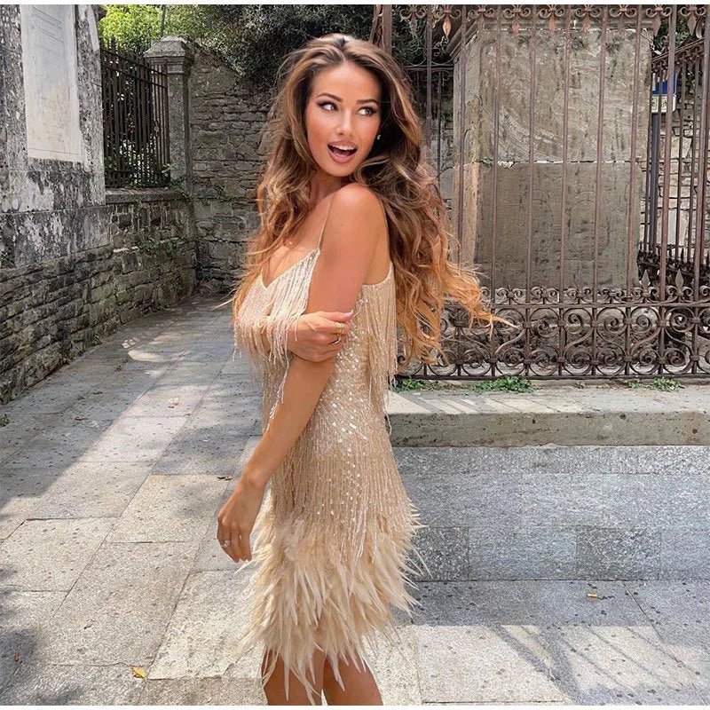 Amelia | Fringe Cocktail Dress
