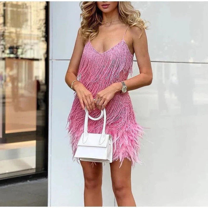 Amelia | Fringe Cocktail Dress